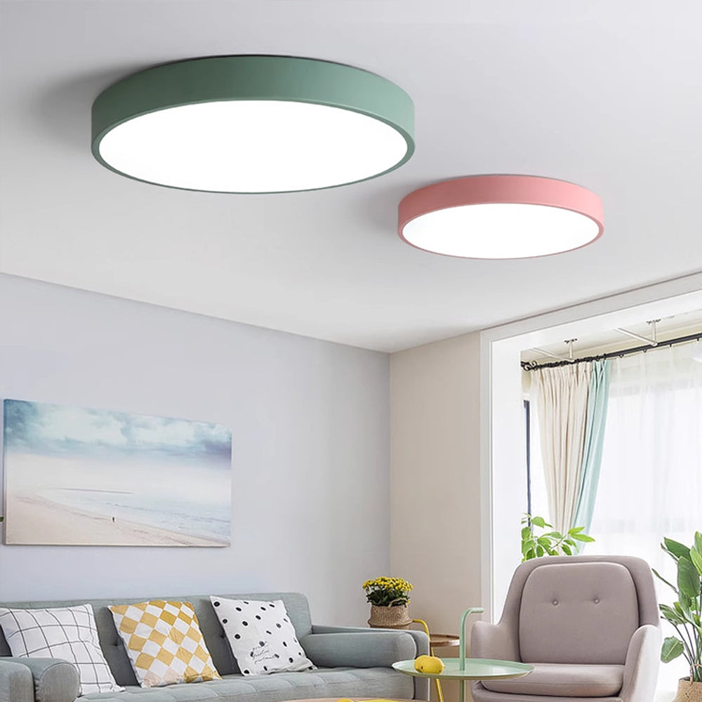 Runde LED Deckenleuchte Ultraflach Nordisch Modern Dimmbar Acryl Wohnzimmer Schlafzimmer | Restfield