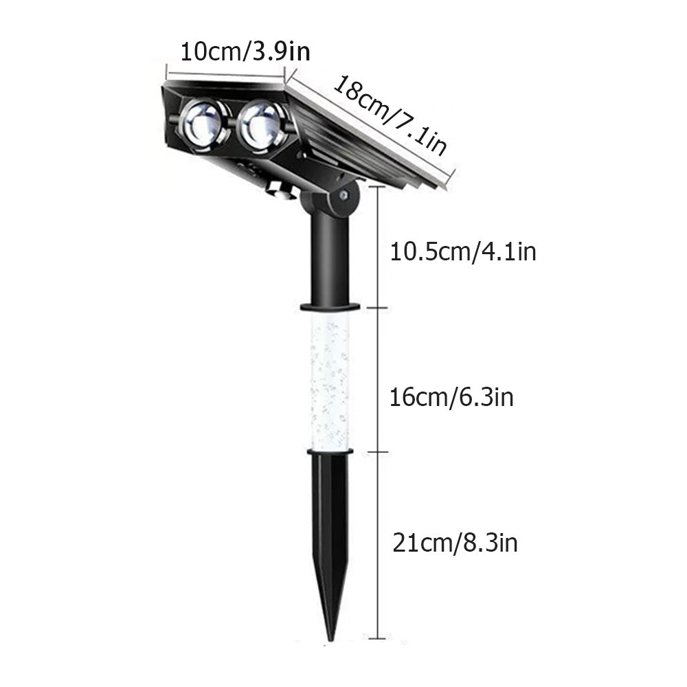 Solar Tuinlamp LED Zoombaar IP65 Waterdicht Tuin Oprit Villa Buiten | Restfield